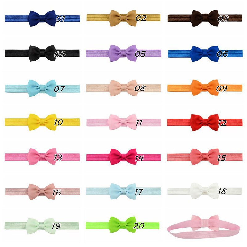 10Pcs Kids Meisjes Strik Hoofdband Elastische Haarband Haar Accessoires Multicolor #330