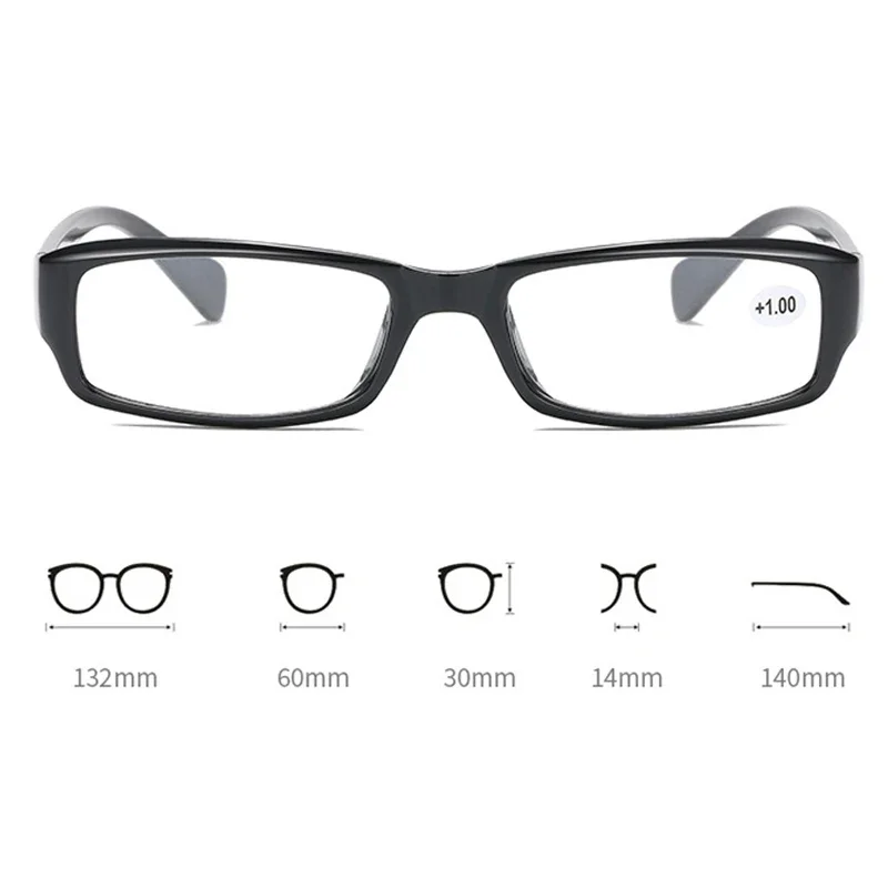 Lukulasien kehykset teräväpiirtoiset naisten miehet unisex ikänäkö silmälasit diopteri  +1.0 +1.5 +2.0 +2.5 +3.0 +3.5 +4.0