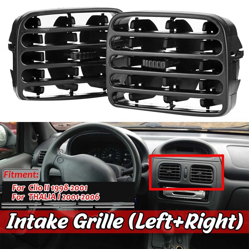 Car Left & Right Dashboard Air Conditioner Air Vent Outlet Grille for Renault Clio II 2 2001-2006 7702258375 7702258279
