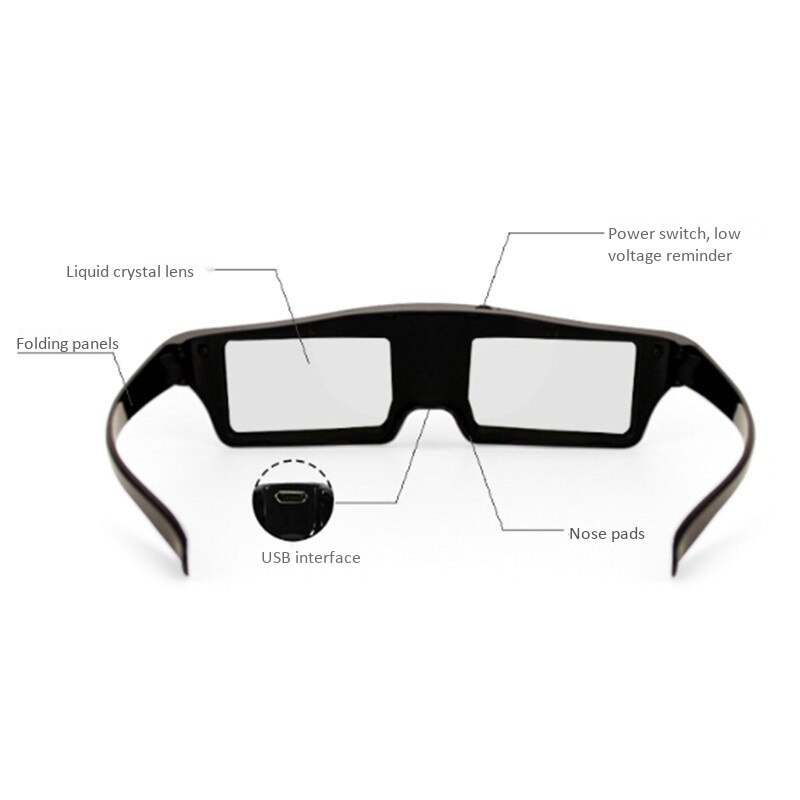 Gafas de obturador activo Bluetooth 3D BT para Sony/Panasonic/Sharp/Epson ELPGS03 TDG-BT500A proyector de cine en casa