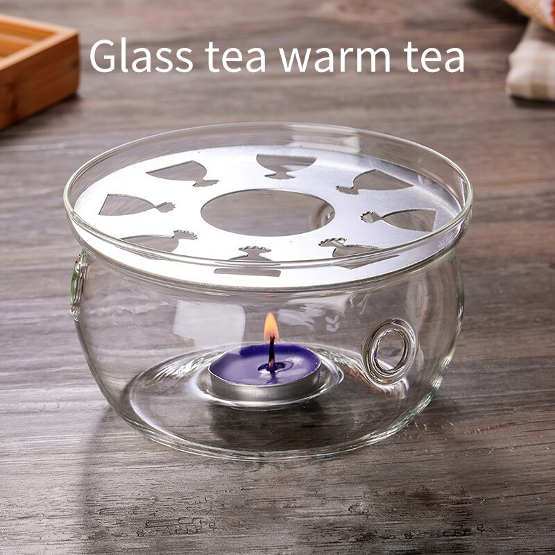 Heat-Resisting Teapot Warmer Thicken Glass Keep Warm Teapot Base Tea Accessories For Home Coffee Hotel Tea House Ornamental