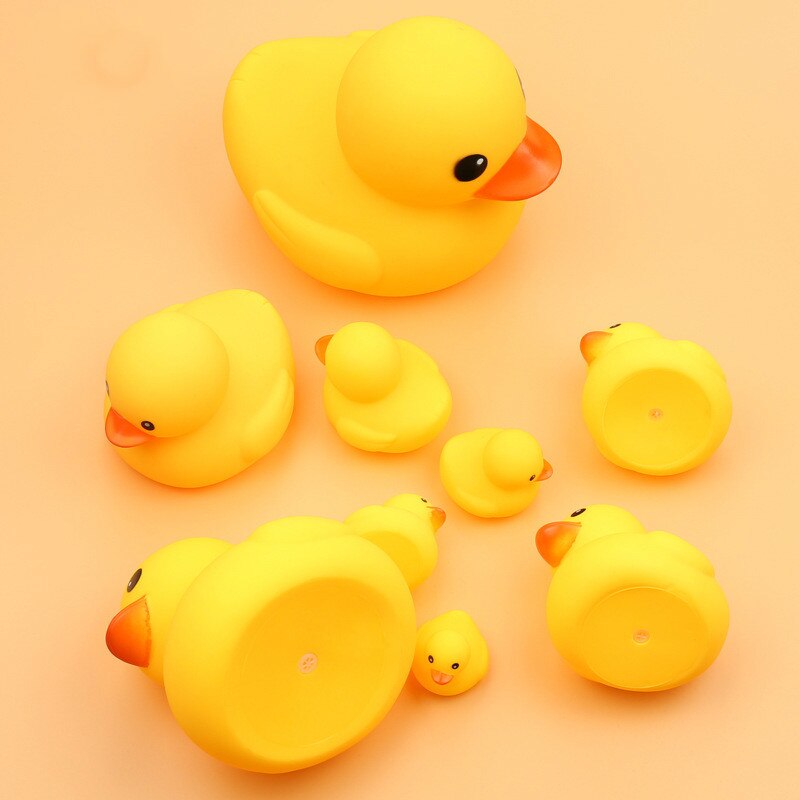 5pc BabyToy Bad Ente Gelbe Ente Lustige Mädchen Junge Kinder Strand Schwimmen Kawaii Nette Wasser Float Gummi Badewanne spielzeug für Kinder