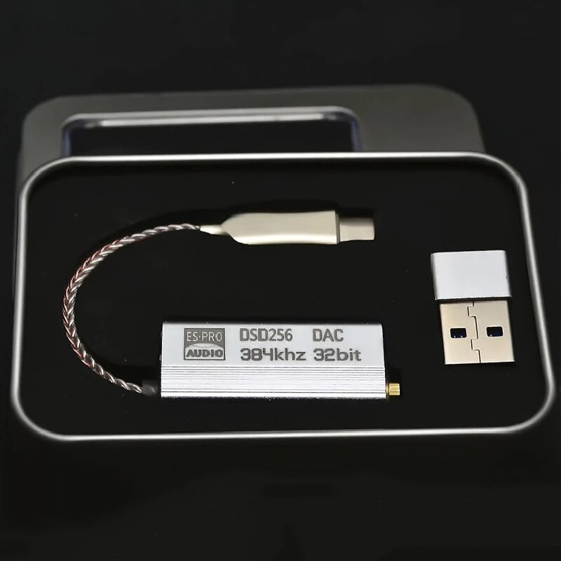 AMPLIFICADOR DE AURICULARES DAC ES9318, adaptador de decodificación HiFi, tarjeta de sonido para iPhone, iOS, Android, Win10, Lightning tipo C a 3,5 MM