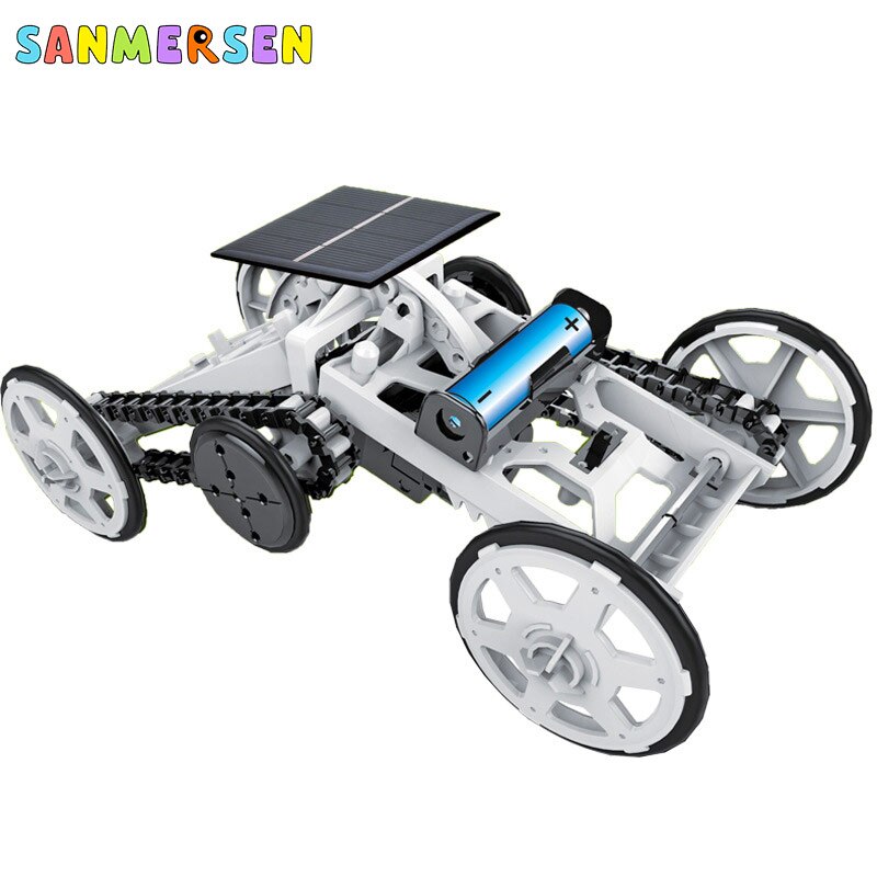 Diy Robot Vierwielaandrijving Auto Kinderen Speelgoed Voor Vroege Onderwijs Kit Voor Kids Zonne-energie Auto Montage Kit diy Klim Voertuig Speelgoed: Default Title