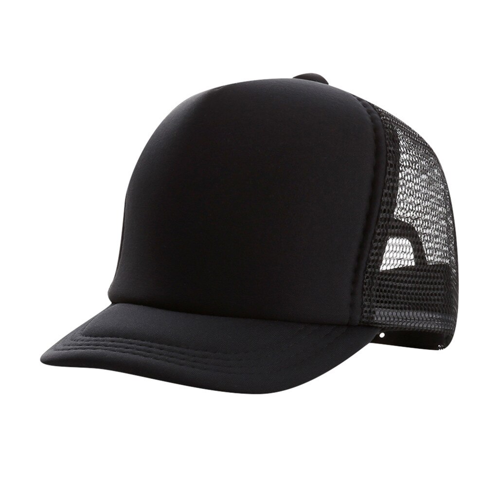 1PCS Della Protezione Dei Bambini Casual Maglia Pianura Berretto Da Baseball Regolabile Cappelli di Snapback Per Il Ragazzo Ragazza Hip Hop Trucker Cap Streetwear cappello papà: D