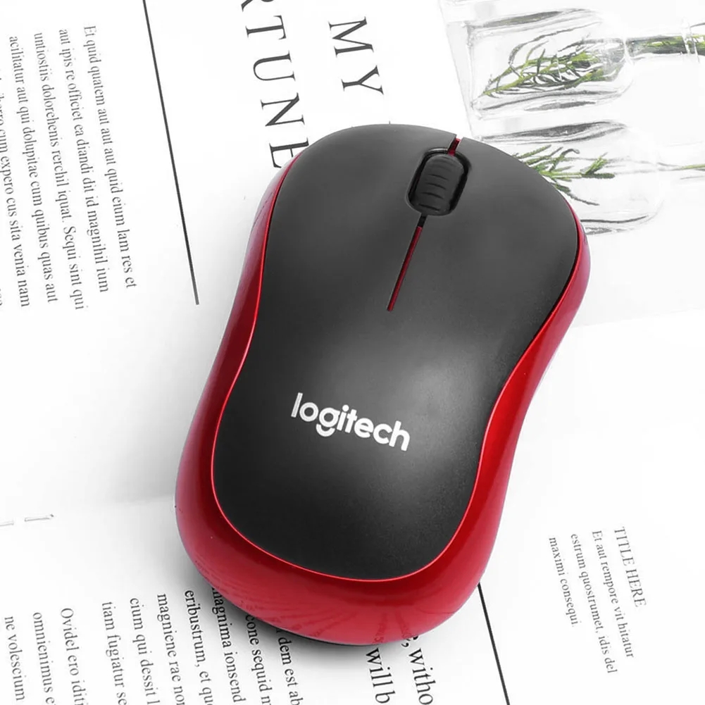 Original logitech  m185 trådlös mus 2.4 ghz 1000 dpi 3 knappar tyst spelmöss optisk navigation för pc/laptop-mus gamer