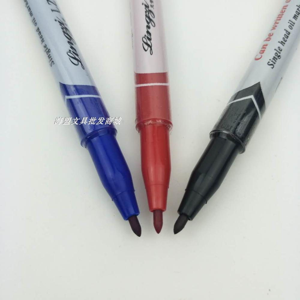 10pcs SET Small headed marker pen Mark Oily Optical Disc Glass Ceramic plastic marker signature marker pen Zebra same style