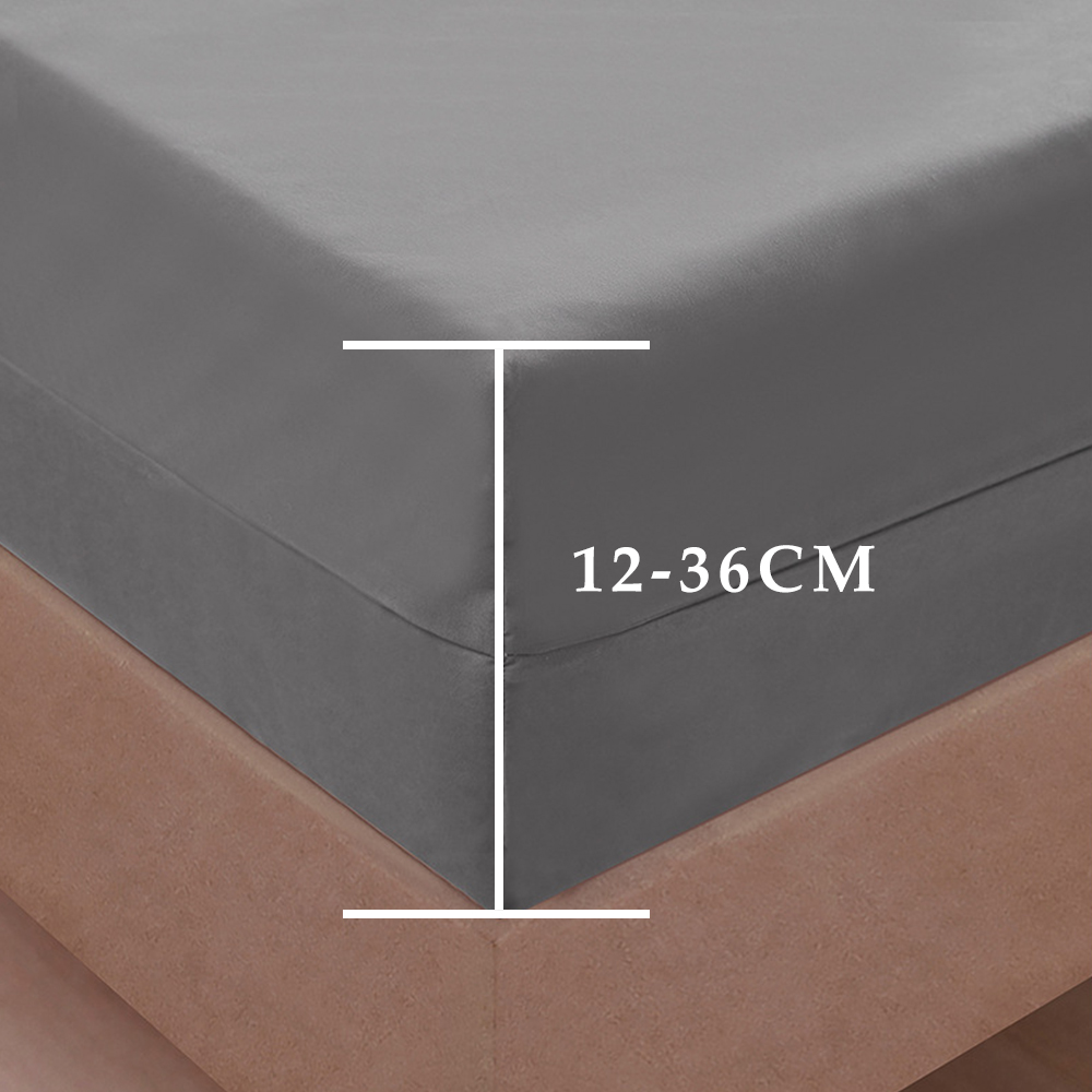 6-Sides Fully Enclosed Waterproof Mattress Cover with Zipper Dust-proof Fitted Sheet for Double Bed, Twin, Full, Queen, King