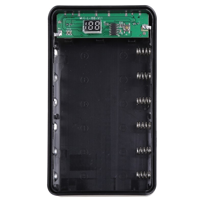 A6 lcd-displays, diy-batteriegehäuse ( 6 x 18650) , powerbank-gehäuse, tragbare externe box ohne batterie, powerbank-schutz
