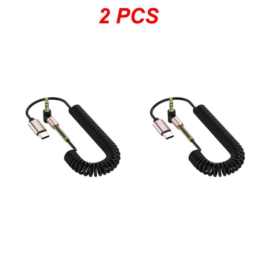 RYRA Audio Cable 3.5mm 90 Degree Elbow Spring Retractable Jack Speaker Extension Cord For Mobile Phone Computer: Yellow