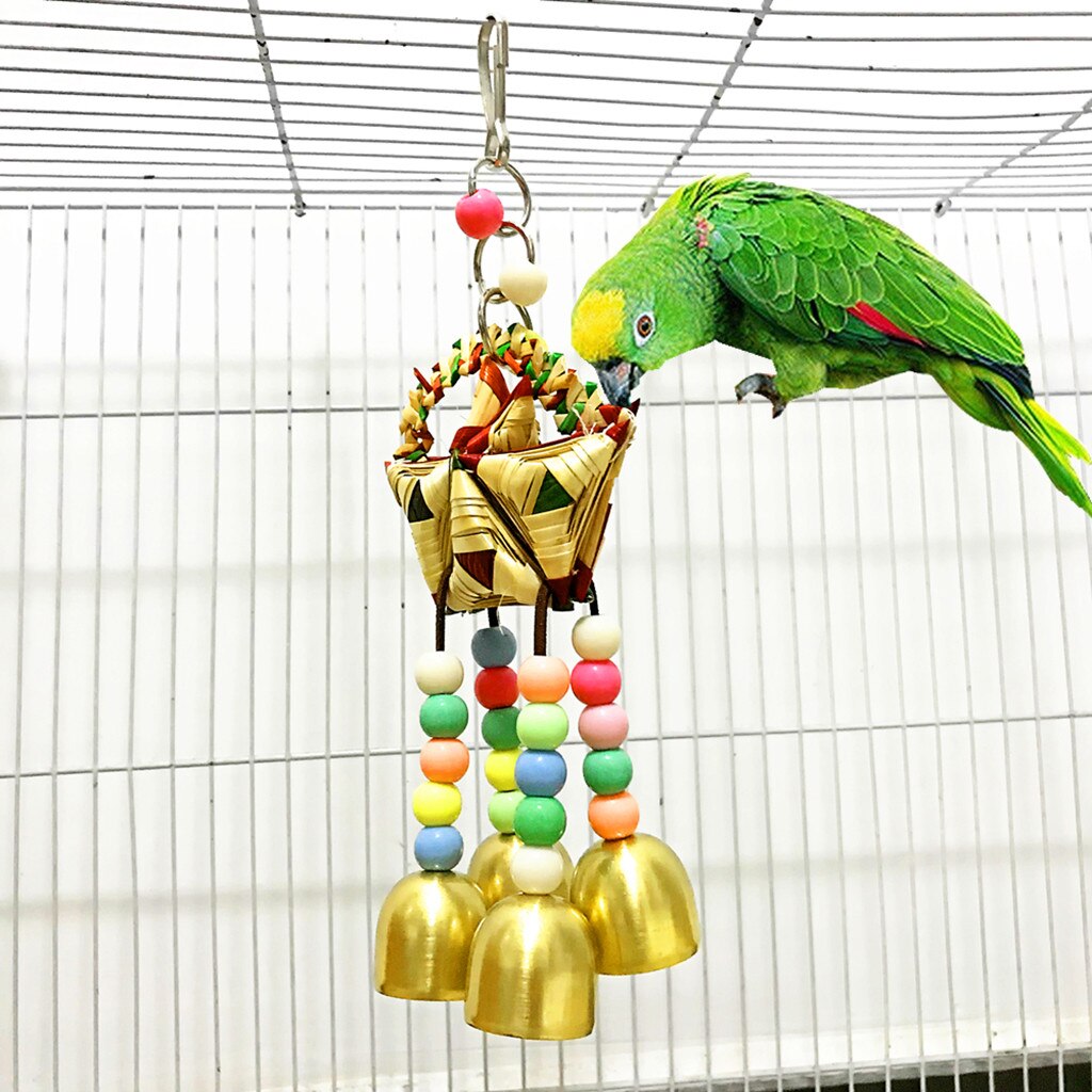 Bird Toys Parrot Toys Pet Bird Toys Swing Chewing Bell Playground Macaw Cockatoos Birds Hanging Toys для попугаев
