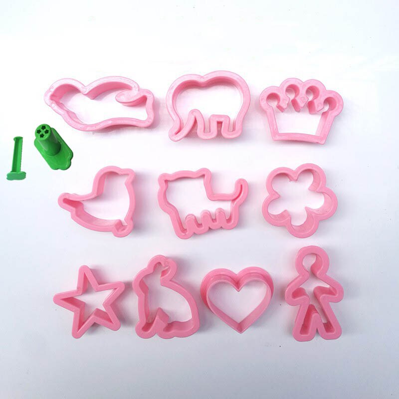 12 Stks/set Plasticine Hollow Mold Dier Liefde Hart Vorm Polymeer Klei Mal Baby Kinderen Speelgoed Plasticine Gereedschappen Educatief Speelgoed