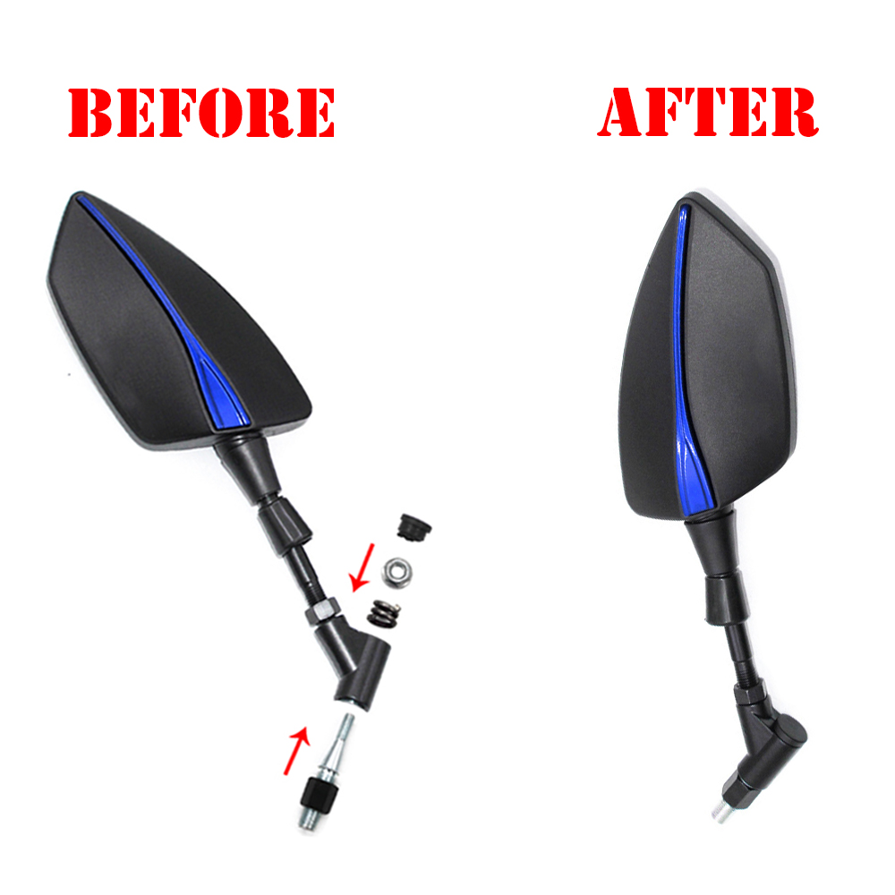 Espejo retrovisor lateral para motocicleta, retrovisores de ajuste izquierdo y derecho para KYMCO Xciting 250, 300, 400, AK550, AK 550, -