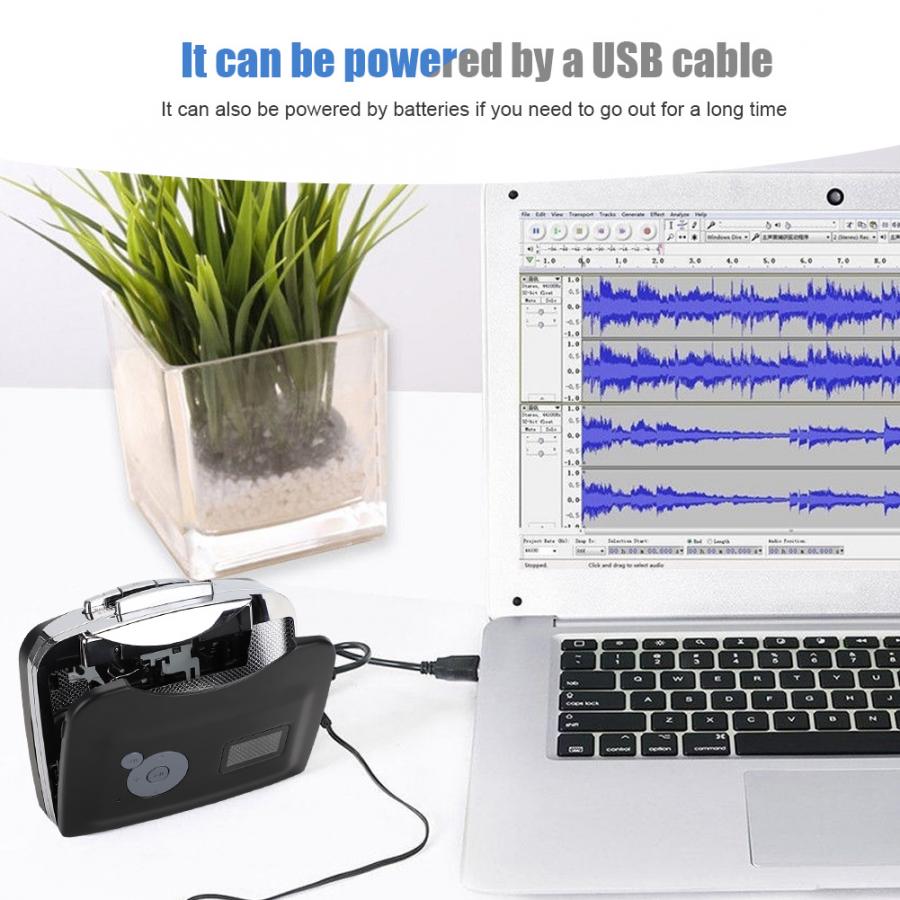 USB Cassette Signal Converter Tape to MP3 Recordings Music Converter Cassette Player Converter