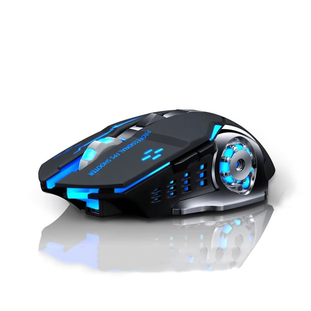 Xiaomi Wiederaufladbare Drahtlose Maus Spielen Computer Stille Bluetooth Maus 2,4G USB Mechanische Hintergrundbeleuchtung PC Gamer Maus Computer: Lila