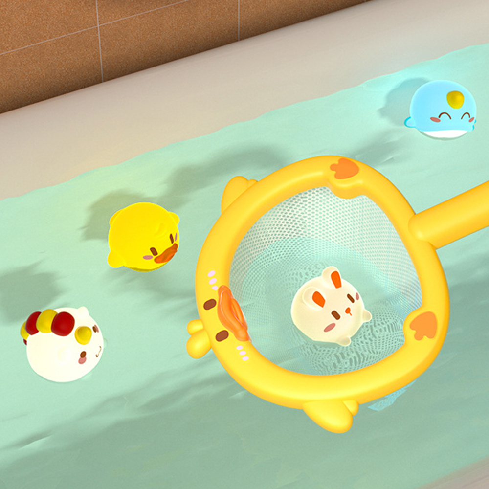 Baby Niedliche Tiere Bad Spielzeug LED Leuchten Spielzeug Schwimmen Wasser Weiche Gummi Float Induktion Leuchtende Ente für Kinder Spielen Lustige