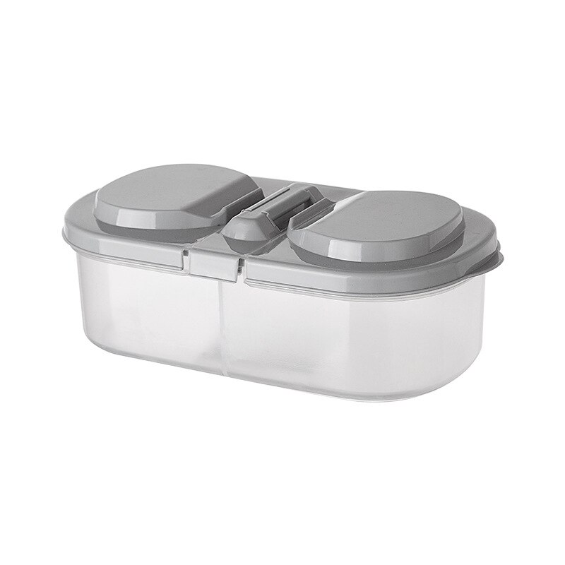 Boîte de rangement pour aliments céréales, cuisine, petits récipients en plastique avec couvercles, conteneur pour céréales, réfrigérateur organisateur de stockage AT31: gray