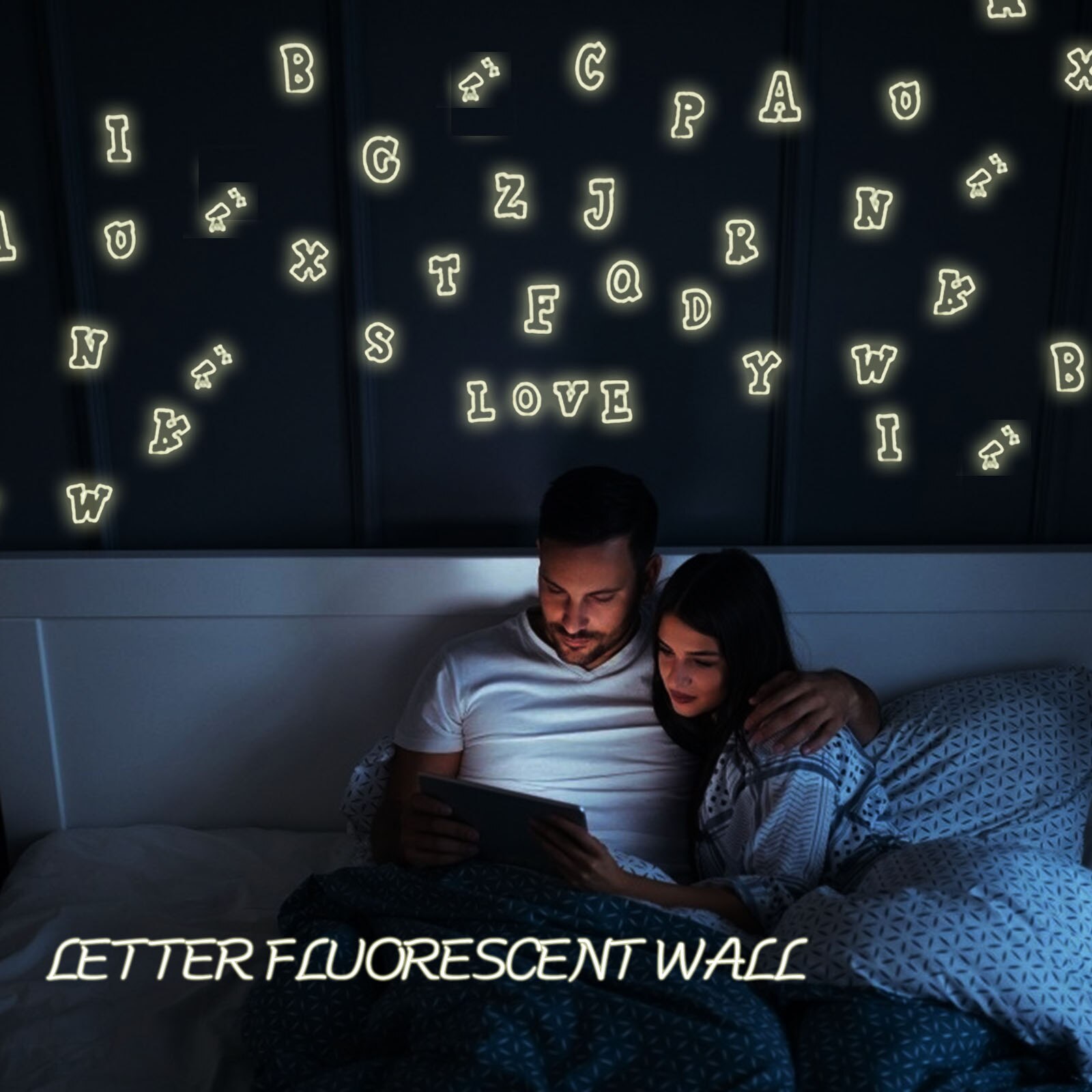 Luminous Alphabet Stickers Glow In The Dark Letters Sticker Wall Switch Laptop Furniture House Diy Decoration Sticker Decal#y30