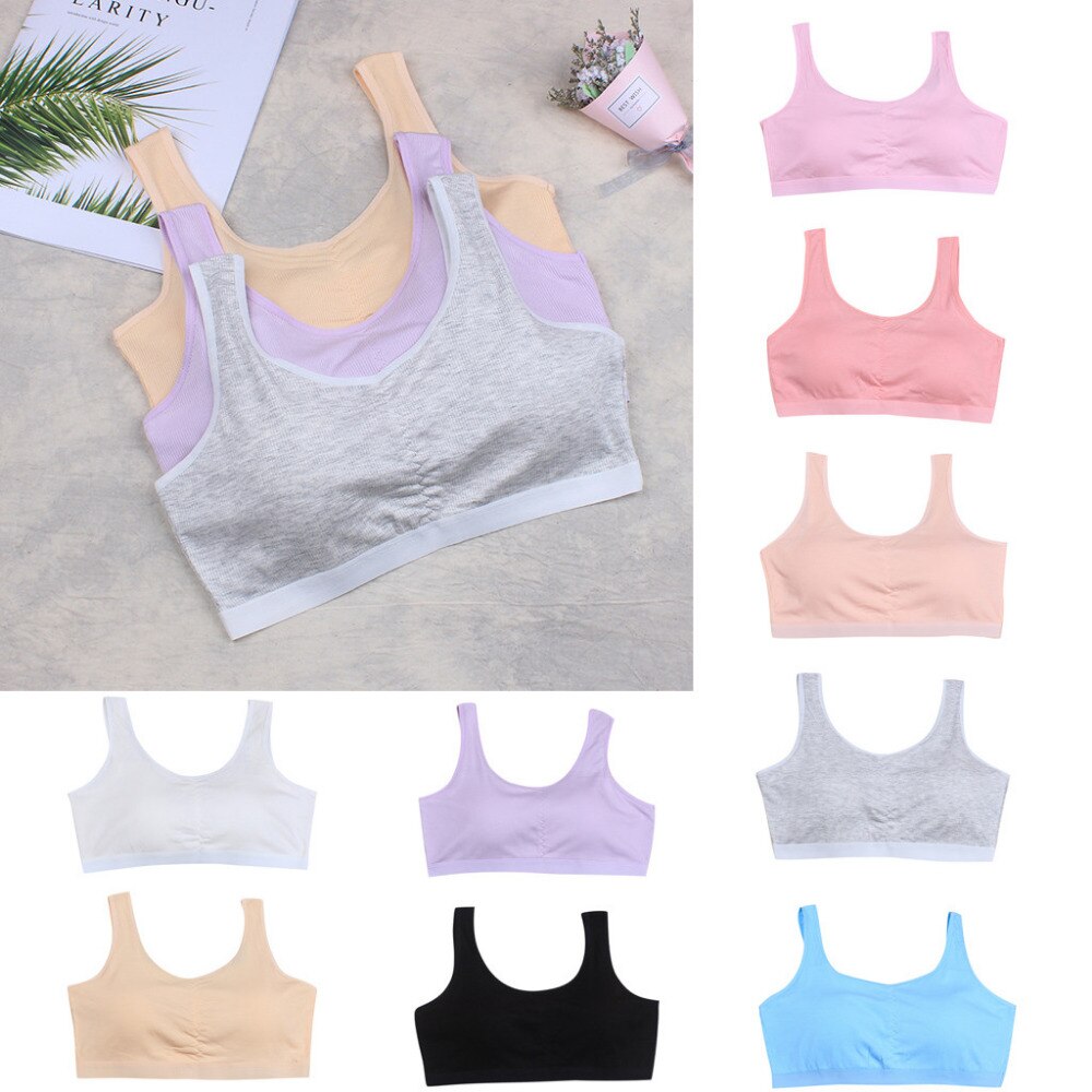 Kids Girls Underwear Bra Vest Children Underclothes Sport Undies Clothes Kids Thin Cup Young Girl Bra N4