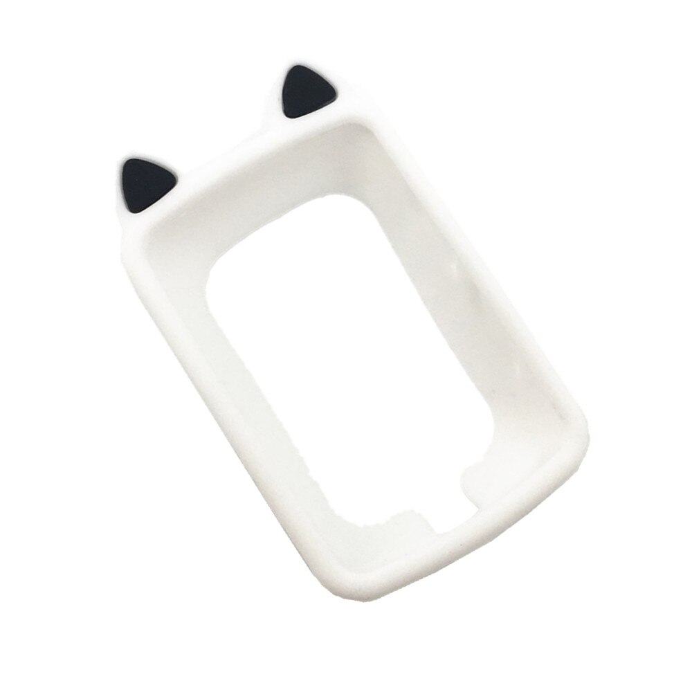 Generic Bike Gel Skin Case &amp; Screen Protector for Garmin Edge 520 GPS Computer Case for edge 520 plus Cartoon Cute Case: White-cat ear type