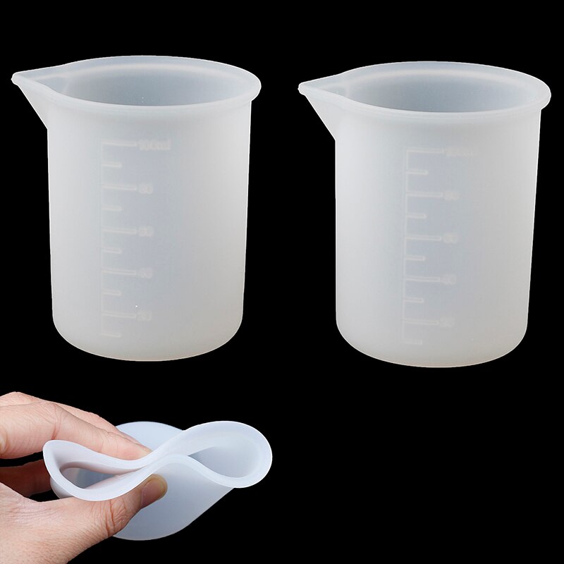100ml Transparent Beaker Scale Crystal Glue Silicone Measuring Cup Reusable Measuring Tools For DIY Baking Kitchen Accessories