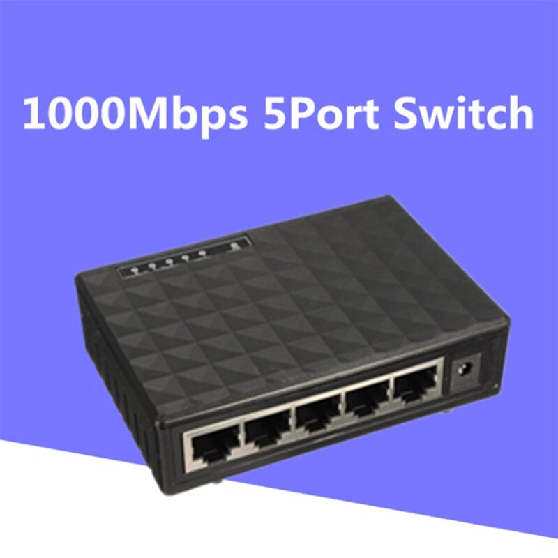 Gigabit Switch Ethernet Smart Switcher High Performance 1000Mbps Ethernet Network Switch RJ45 Hub(EU Plug)