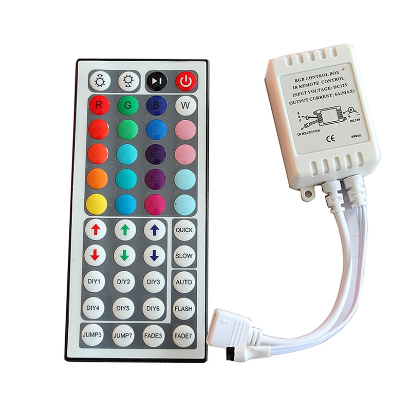 1pc 44 Keys RGB IR Mini Remote Controller DC 12-24V Controller for Colorful LED RGB Strip Lights Mini Controller