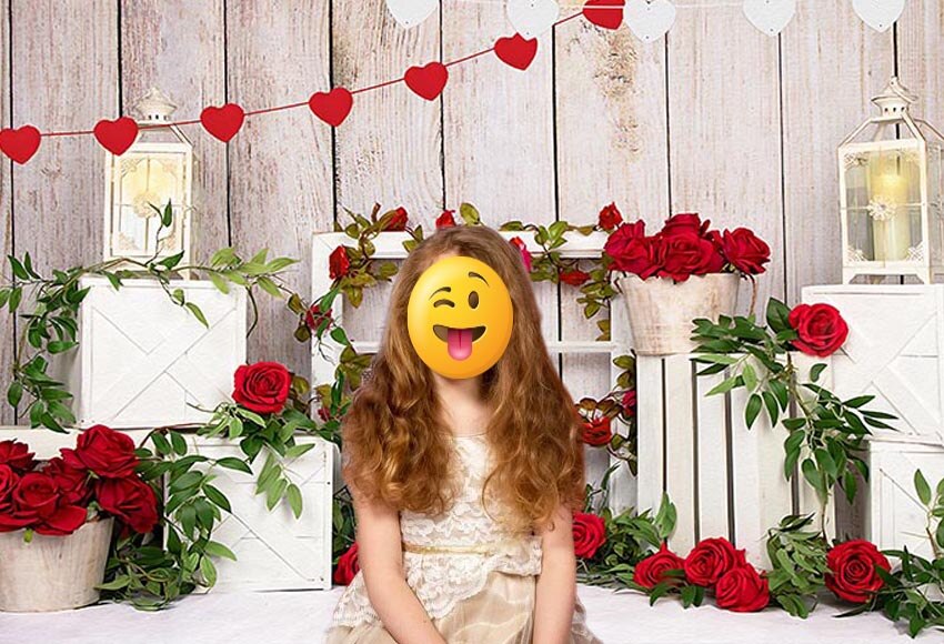 Avezano Valentijnsdag Achtergronden Baby Photo Booth Achtergronden Liefde Rose Bloemen Harten Olie Lamp Houten Muur Fotografie Studio