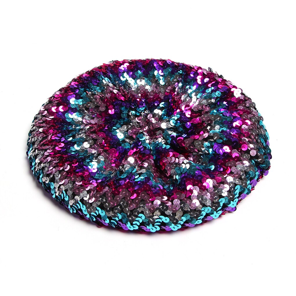 Bérets extensibles à paillettes brillantes pour femmes, chapeaux d'automne, printemps, été, mélange de couleurs, fête, spectacle, publicité: NO.11