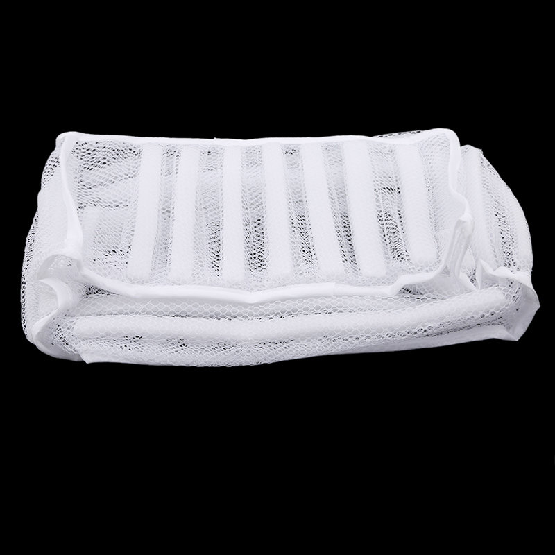 Filet à linge rembourré blanc, sac de lavage pour la protection des chaussures dans la Machine à laver, sac de lavage et de séchage des chaussures,: Default Title