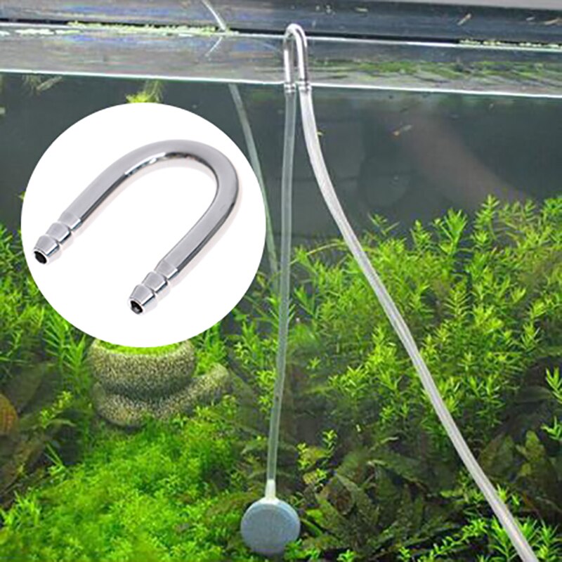 1 pc u-vormige connectoren beluchter zuurstofpomp  co2 systeemaccessoires voor aquarium vis tank luchtslang 4-5mm binnendiameter