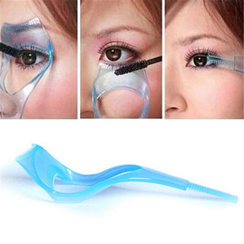 3 in1 Eye Make Mascara Shield Wimper Kam en Eyeliner Guide Tool Beauty Essentiële