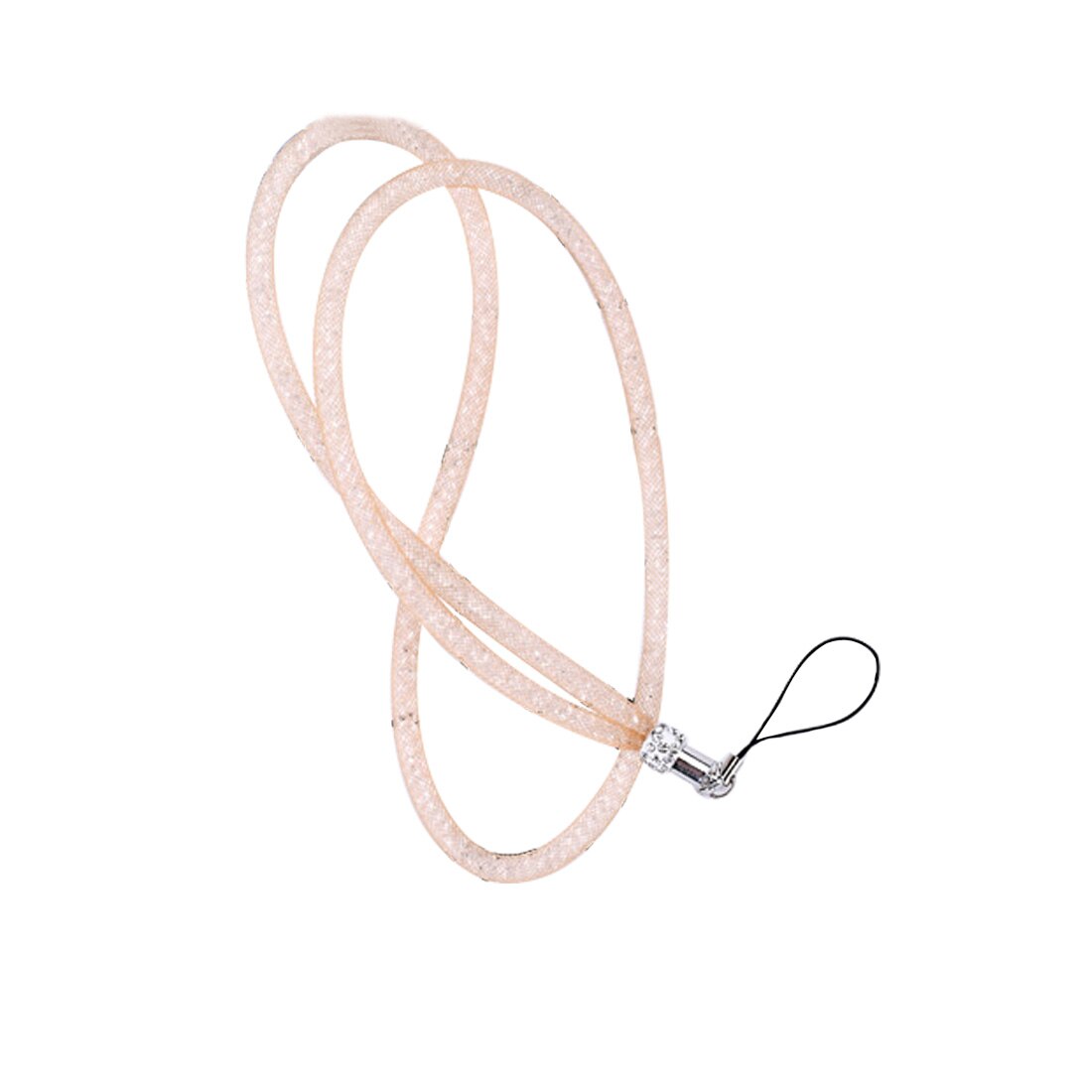 Etmakit Mooie Crystal Hals Ketting Strap Lanyard U Disk ID Werkkaart Mobiele Mobiele Telefoon Keten Riemen Sleutelhanger telefoon Hangen touw: Champagne