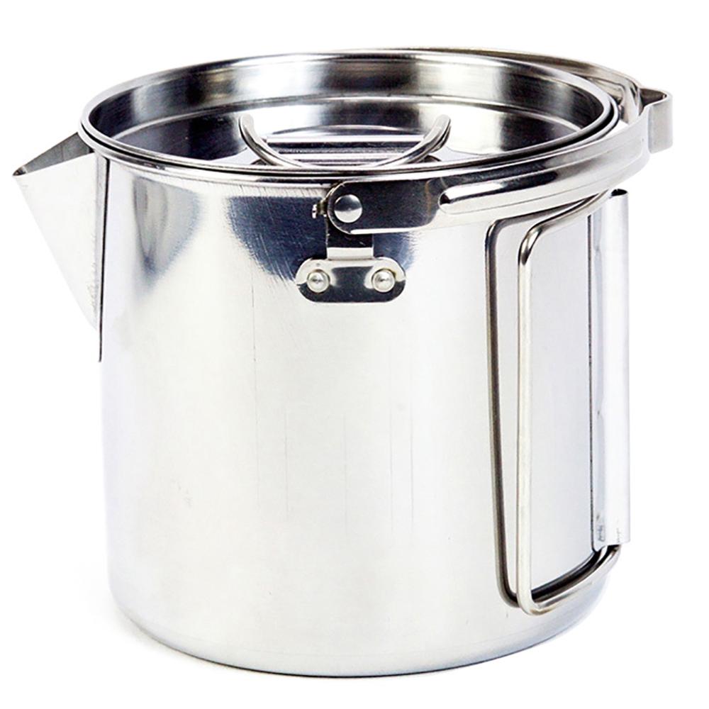 1.2L Bollitore Esterno Portatile in Acciaio Inox Acqua Bollente Appeso Pentola Stoviglie Pentolame E Utensili per Cucinare per La Cottura Caffè di Campeggio di picnic caldo.