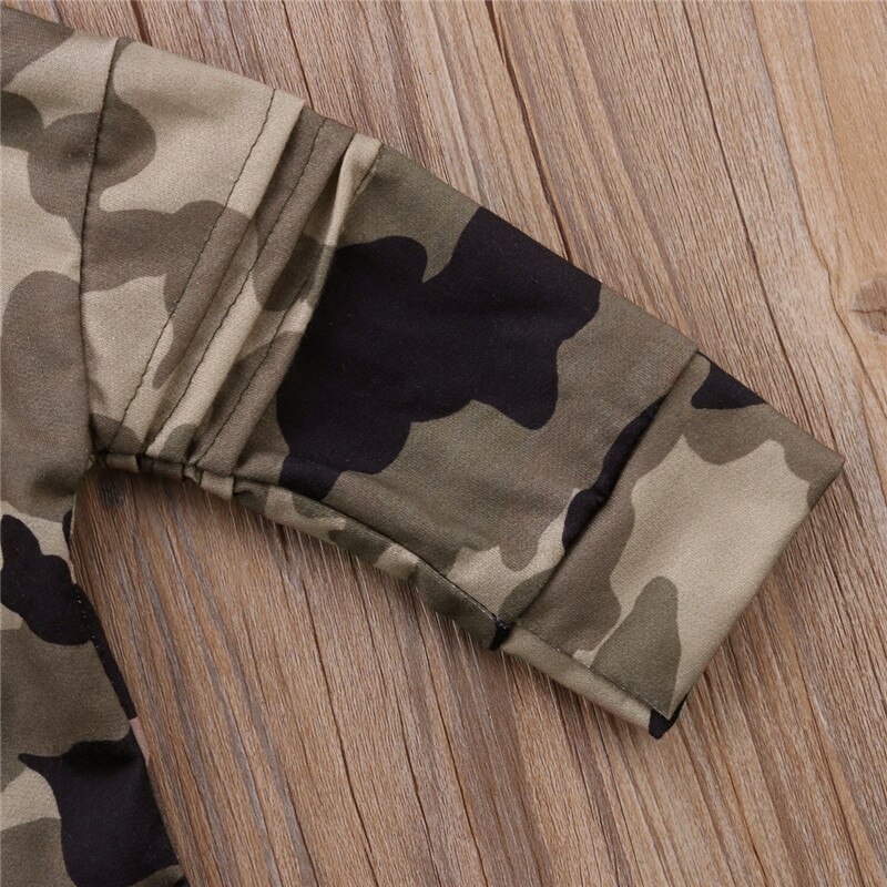 Winter Herfst Warm Peuter Kids Jongens Jas Meisjes Jassen Zip Lange Mouw Camo Hooded Tops Jasje Hoodies