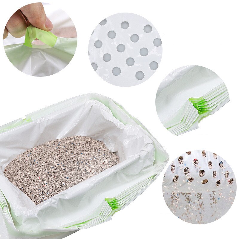 Cat Litter Box Filter Bag Pet Sandbox Toilet Tray Sifting Liners Waste Bags Kitten Litter Pan Bags Cleaning Supplies for Cats
