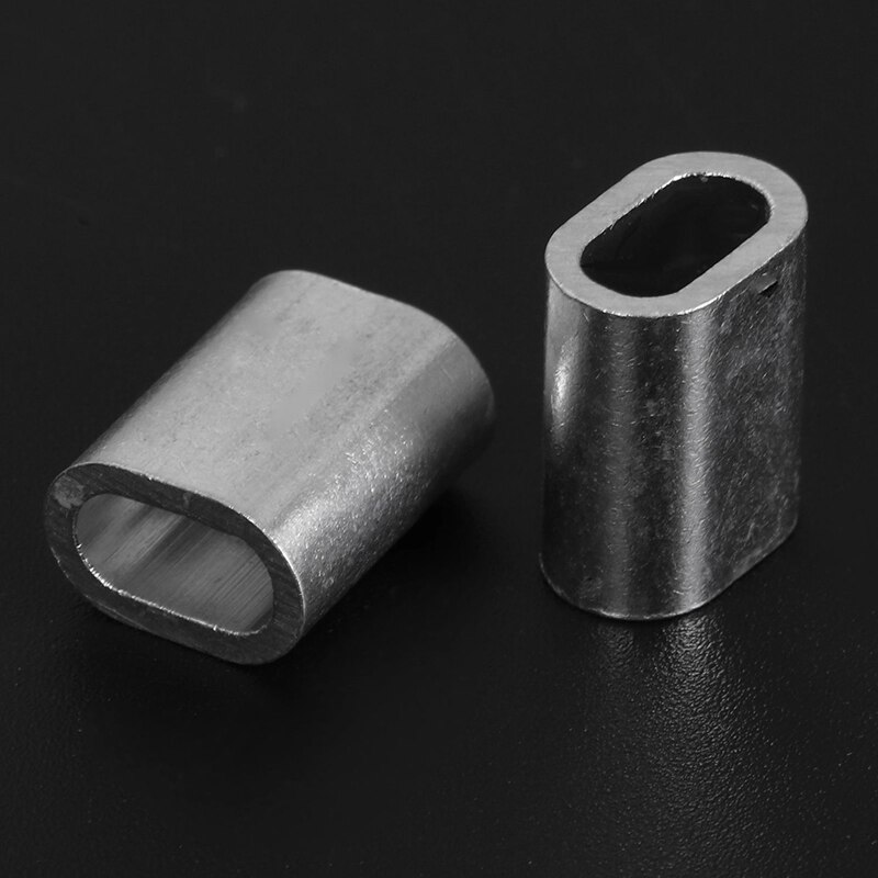 Casquillos de cuerda de alambre de aleación de aluminio, 10 piezas, 3Mm, 100 piezas, 4Mm de diámetro
