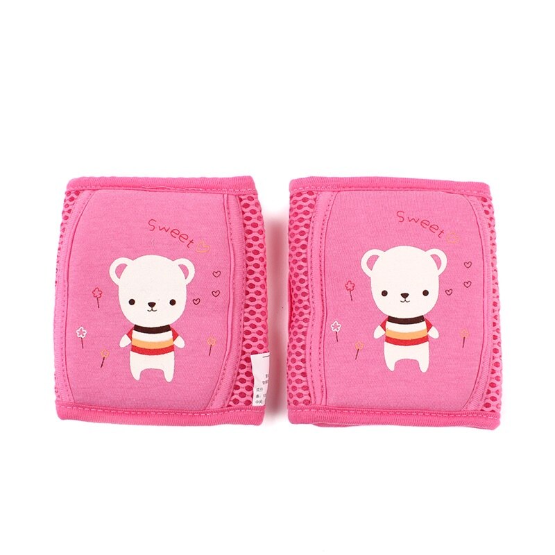 Cartoon Jongens Meisjes Kniebeschermers Kids Veiligheid Kruipen Elleboog Baby Peuter Baby Been Warmer Veiligheid Kids Mesh Knie Ondersteuning Beschermen: Rose Red Bear