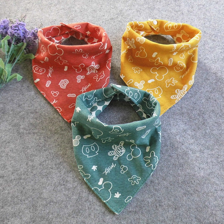 Warner Wong Baby lätzchen dreieck doppel schichten baumwolle baberos Karikatur Charakter Baby bandana lätzchen dribbeln lätzchen DS19