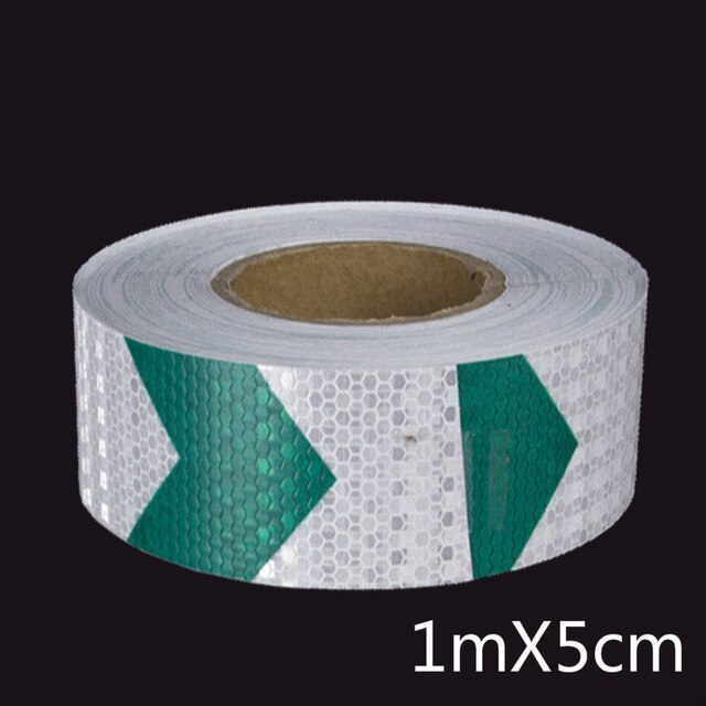 PVC 5*100cm Arrow Sticker Reflective Tape Reflective Conspicuity Safety Warning Lighting Tape Strip for Car Trailers Truck Traff: 52