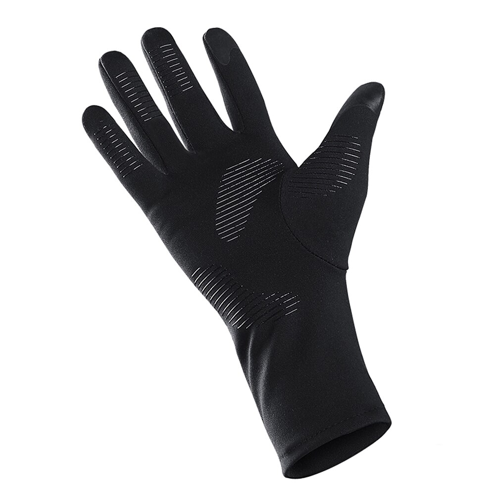 Winter warme handschoenen heren dames touchscreen handschoenen volledige vinger fiets winddichte sport handschoenen met dunne polar fleece voering
