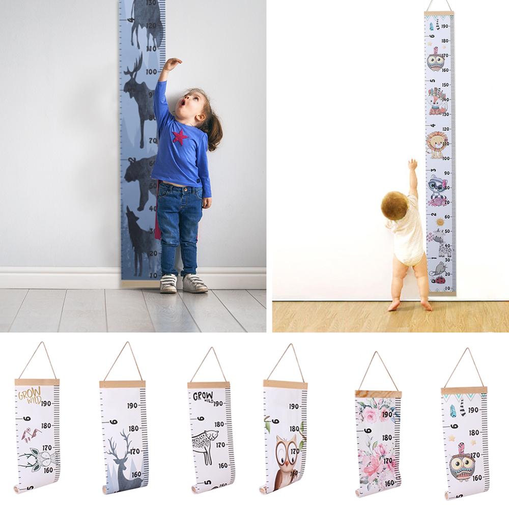 Canvas Height Measure Ruler Simple Creativity Memorial of Infant Growth Kids Children Room Decorative Growth Charts Hanger