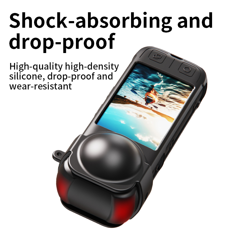 Voor Insta360 X4 Zachte siliconen lensbeschermhoes Panoramacamera Lensdop Screenprotector