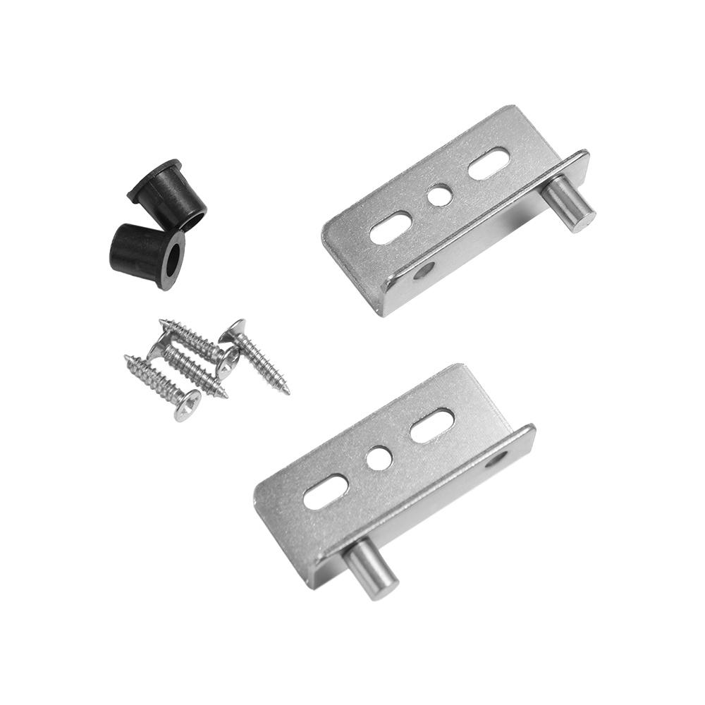 2 Stuks Multifunctionele Pivot Scharnieren Roestvrij Staal Met Bus Bovenste Onderste Scharnier Clips Zwart/Zilver Zware Verborgen As: Goud