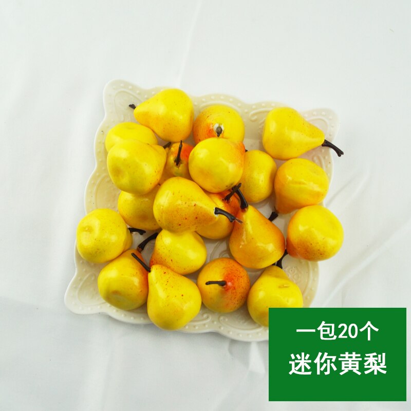 20pcs Simulation Small Fruits Mini Fruits and Vegetables Models DIY Handmade Props Kindergarten Teaching Aids Home Decoration: mi ni huang li