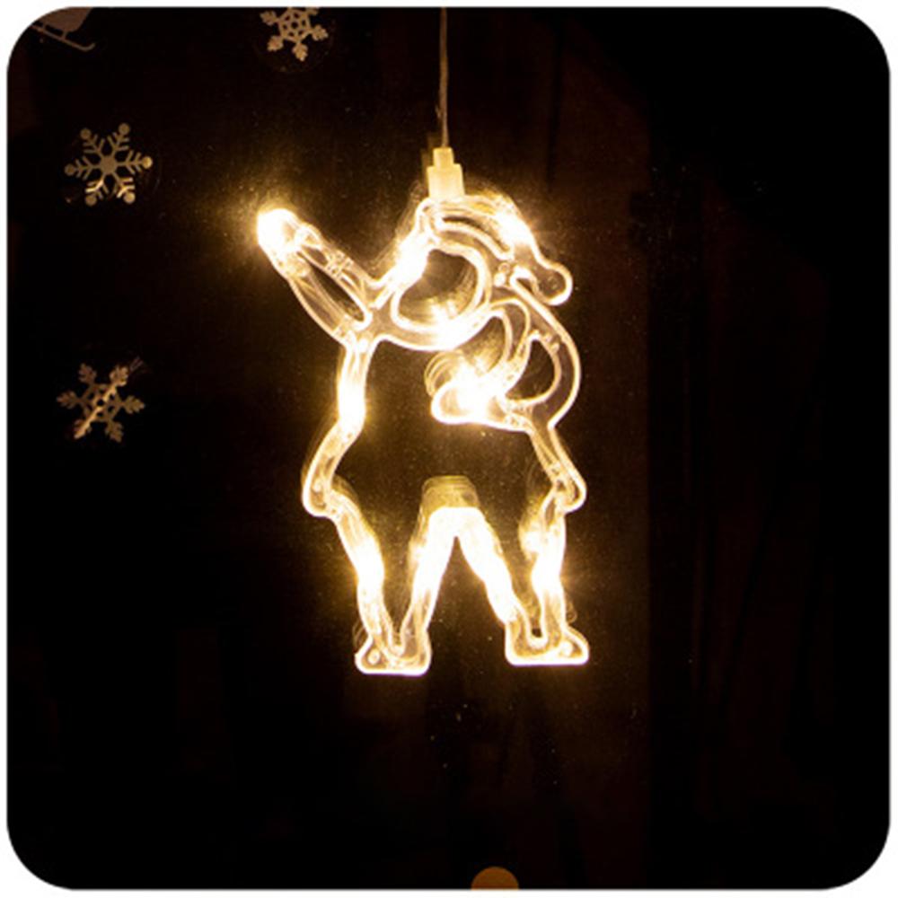 Førte fe lys kranset gardin lampe batteri magt streng lys år julepynt til hjem soveværelse vindue: G