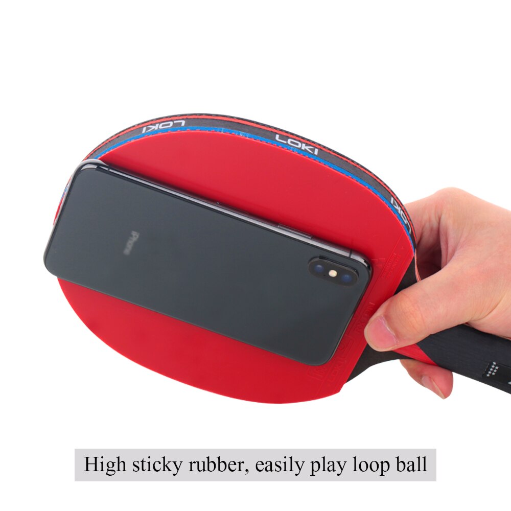 LOKI 8 Star High Sticky Table Tennis Racket PingPong Bat Competition Ping Pong Paddle for Ball Control and Loop