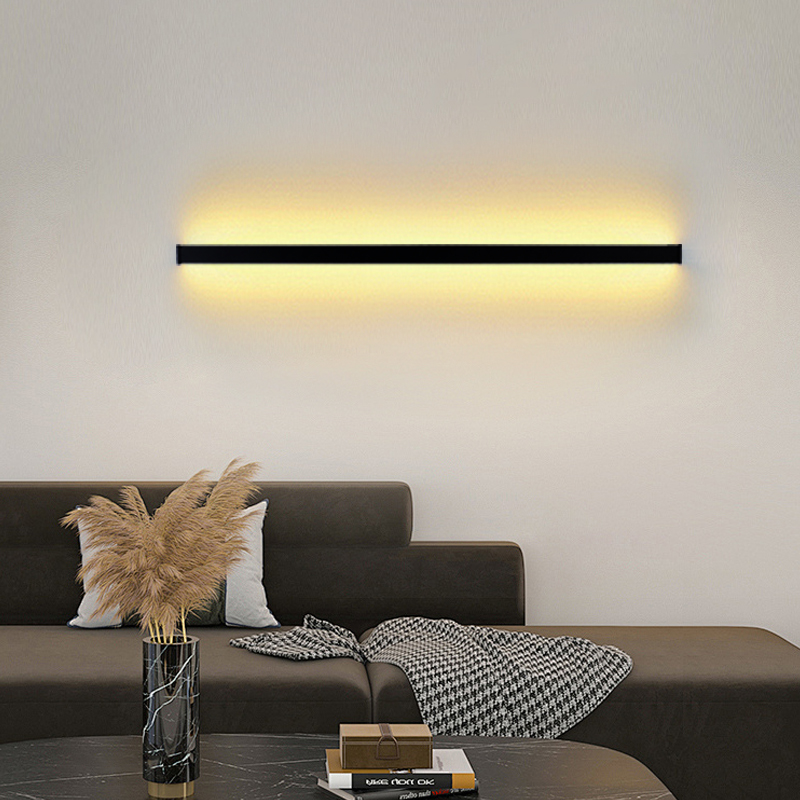 Moderne LED Wandlamp Indoor Minimalistische Led Licht Slaapkamer Nachtkastje Lange Strip Wandkandelaars Woonkamer Thuis Lichtpunt AC220V