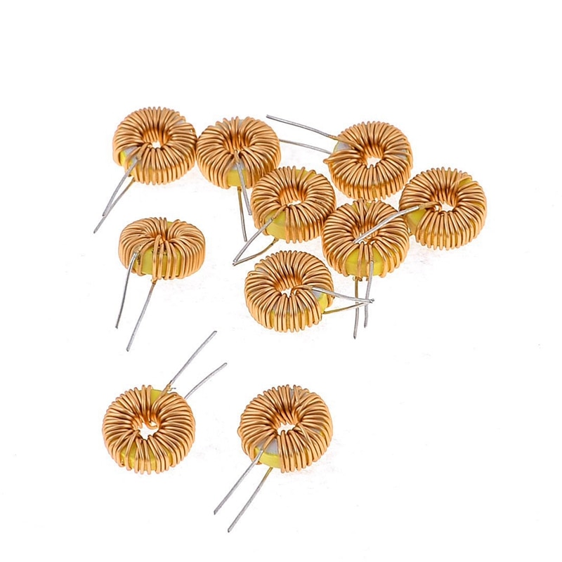 10 Pcs Toroid Core Inductor Wire Wind Wound 47uH 38mOhm 3A Coil