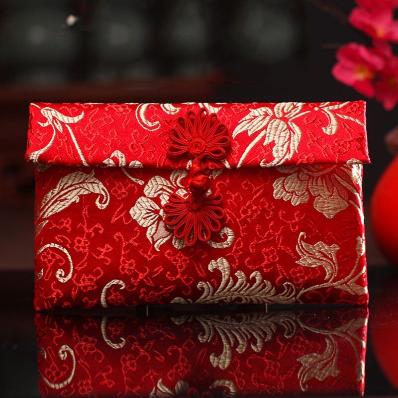 Exquisite Wedding Stof Rode Envelop Persoonlijkheid Brocade Rode Envelop Voor Bruiloft Verjaardag Jaar Rode Envelop ': A2